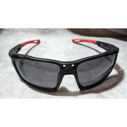 Waves 90s Style Black And Red Sporty Sunglasses