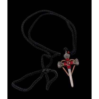Handmade Nail Cross Necklace With Heart Wire Wrapped