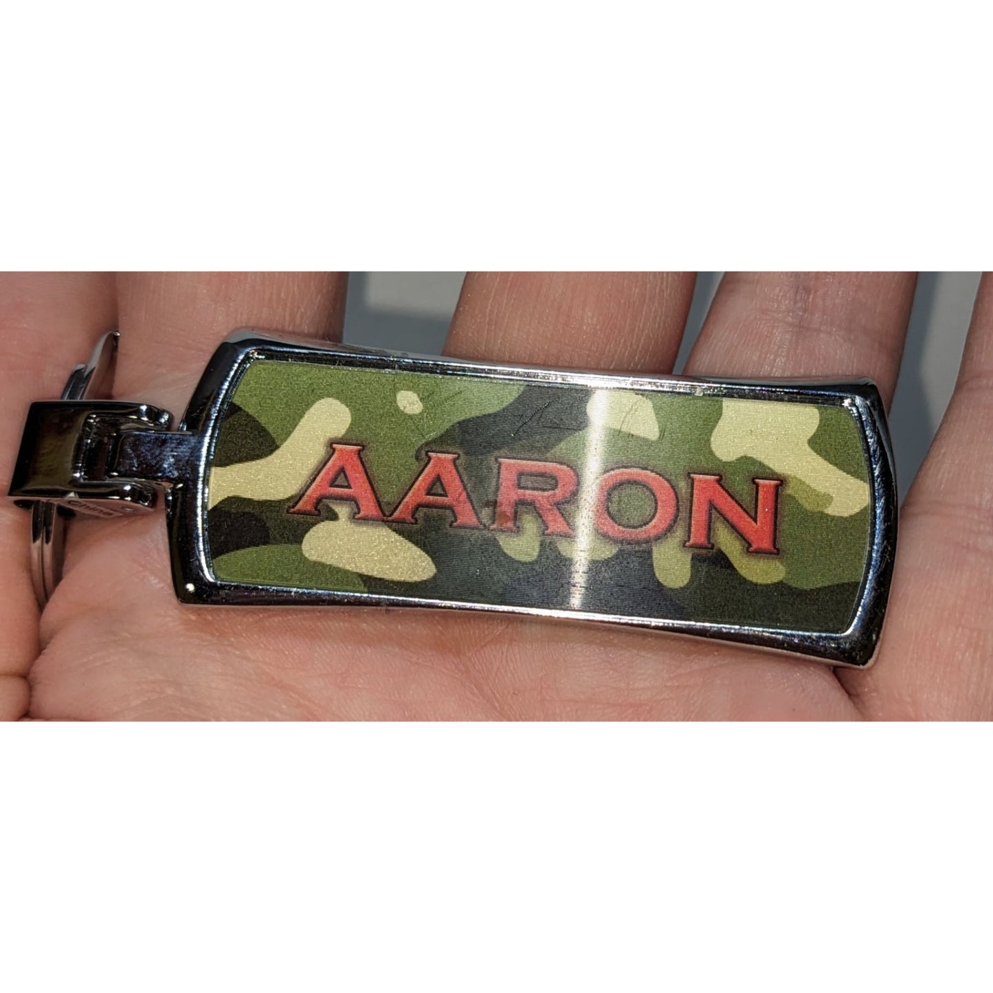 Great Smoky Mountains Lenticular Keychain Bear Skyline Blue Green Camo Aaron Travel Souvenir