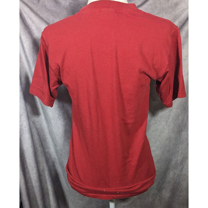 Karani Art Glitter Devil Playing Guitar Red Shirt Size Small