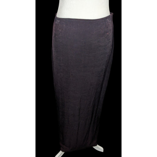 Vintage Studio C Corporate Goth Vampire Black Shimmer Maxi Skirt