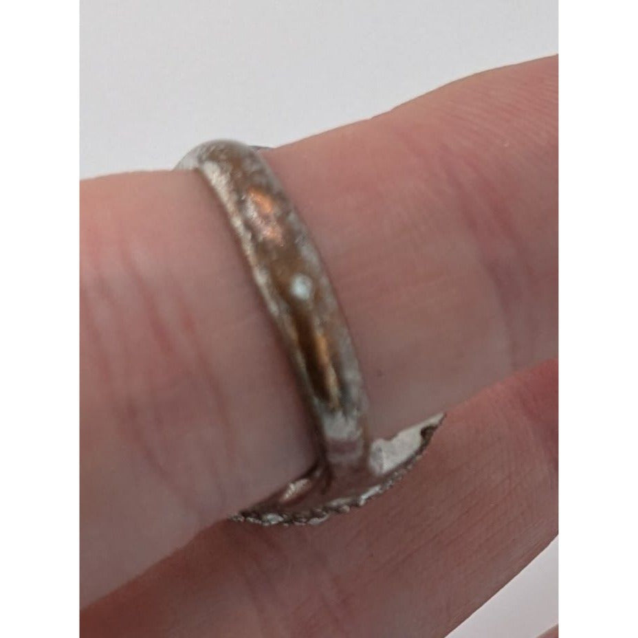 Glam Vintage Rhinestone Dome Cocktail Ring Silver Tone Statement Jewelry