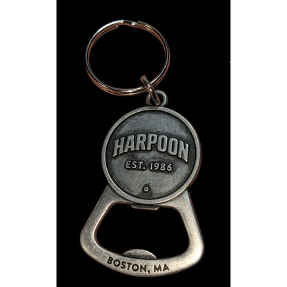 Harpoon IPA Bottle Opener Keychain Silver Bar Tavern Brewery Beer Lover Accessory