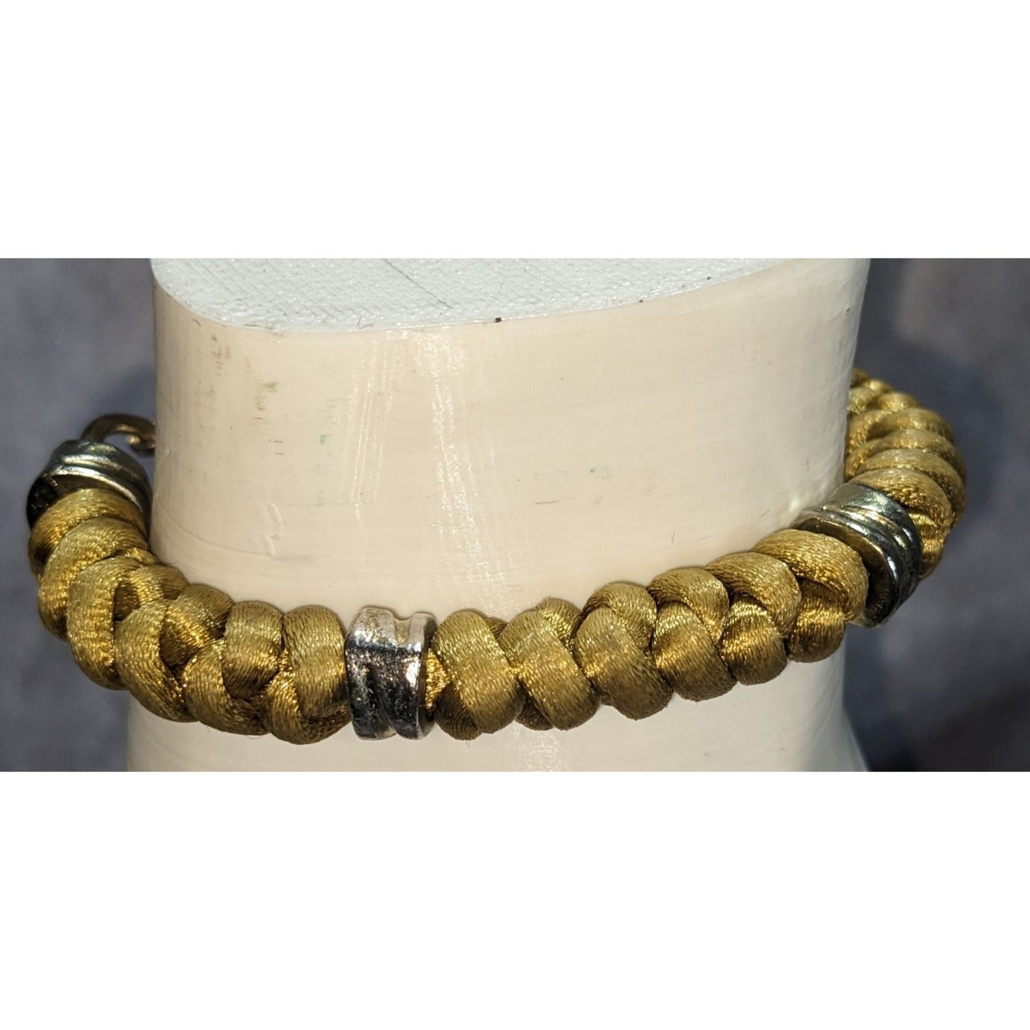 Michael Kors Gold-Tone Rope Bracelet With 1 1/4 Inch MK Charm