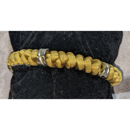Michael Kors Gold-Tone Rope Bracelet With 1 1/4 Inch MK Charm