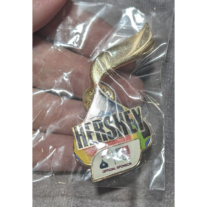 Retro Sports Olympic Hershey Enamel Pin USA Team Sponsor Collectible