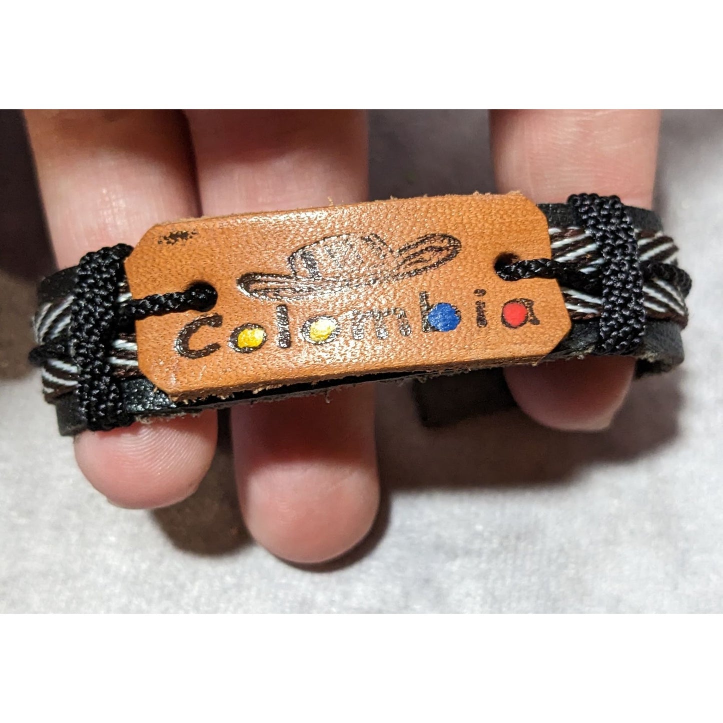 Colombia Souvenir Black And Brown Bracelet