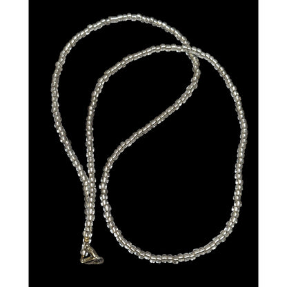 Casual Handmade Clear Glass Beaded Necklace