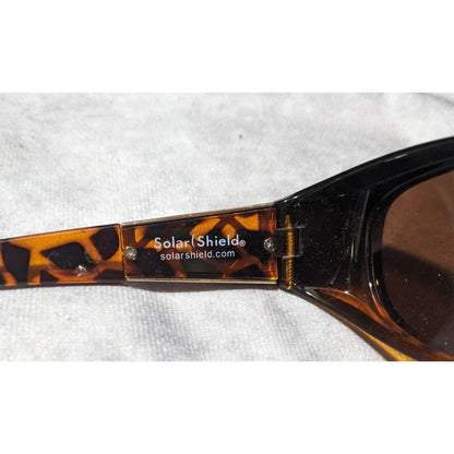 Solar Shield Retro Tortoise Gold Lattice Sunglasses