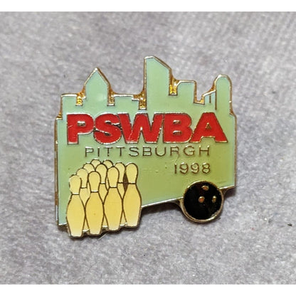 Vintage 1998 PSWBA Pittsburgh Bowling Lapel Pin