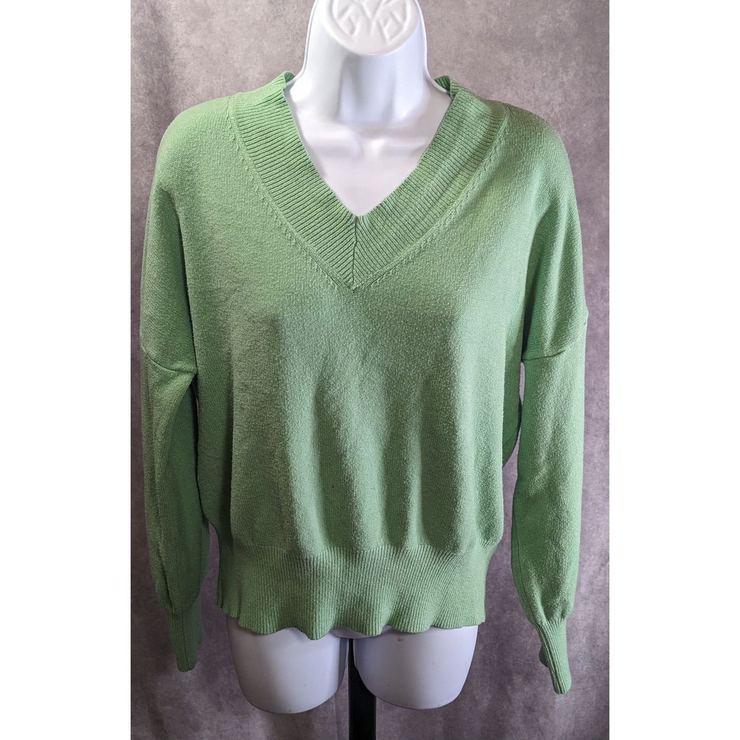 Philosophy Republic Clothing Mint Green Knit V-Neck Sweater XL Womens