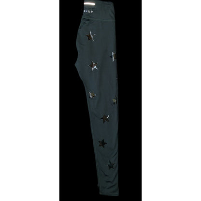 Jessica Simpson The Warmup Star Print Leggings Black Yoga Athleisure Activewear Pants
