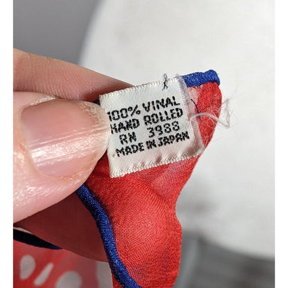 Vintage Japanese Nautical Themed Hand Rolled Lightweight Scarf