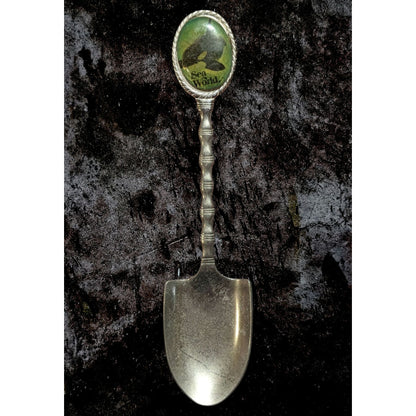 Vintage Retro Metal Silver Tone Sea World Orca Souvenir Spoon 4 1/2 Inch