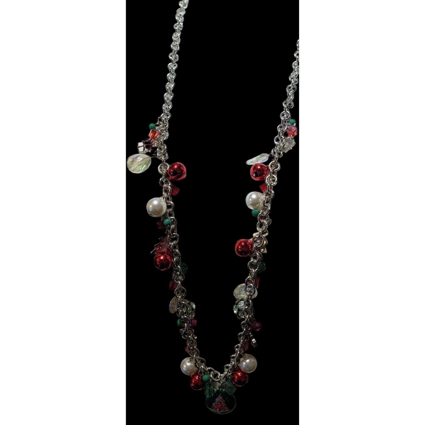 Vintage Christmas Holiday Charm  Necklace