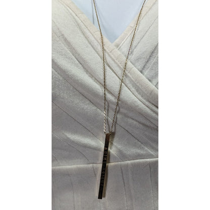 Charming Charlie Minimalist Shine Bright Pillar Necklace