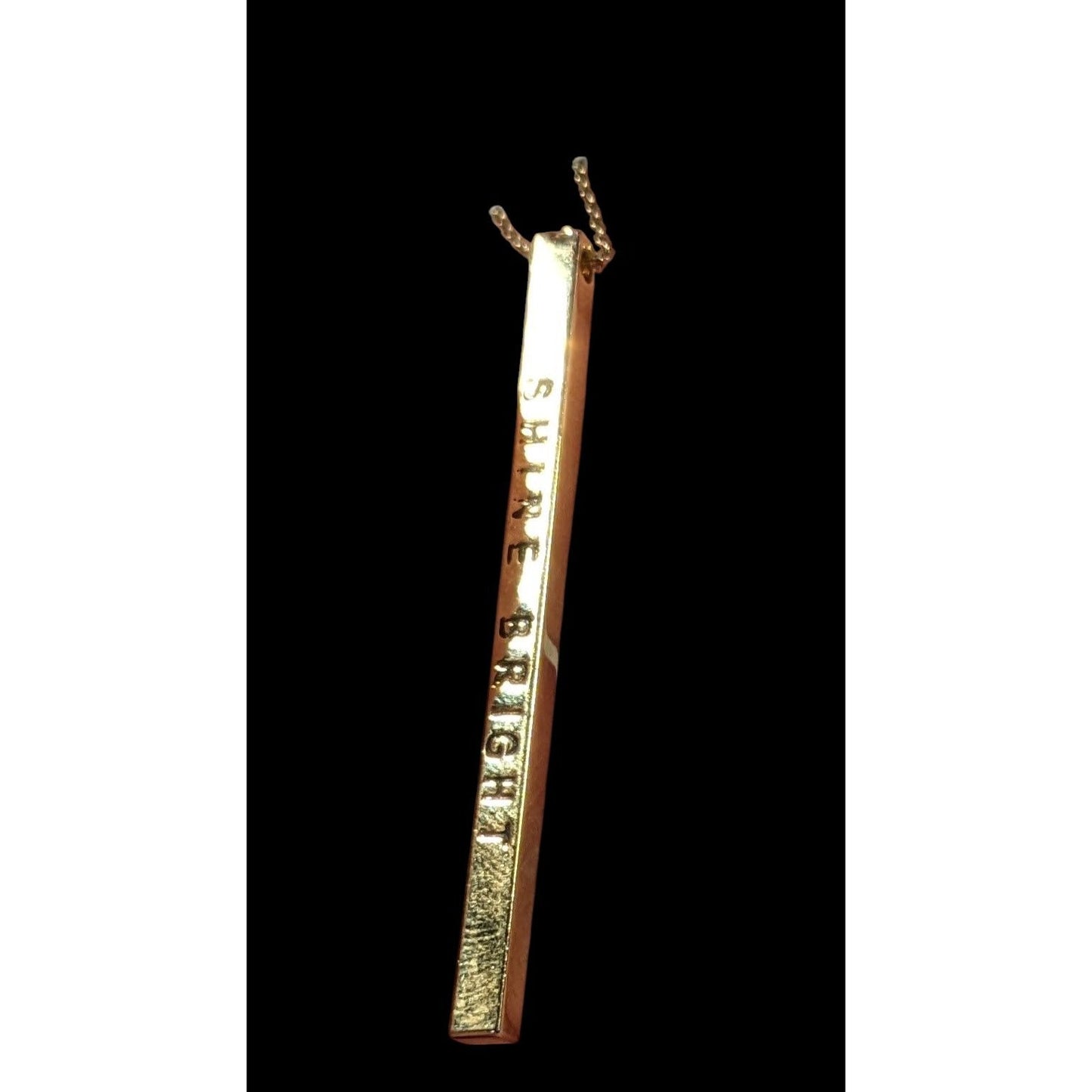 Charming Charlie Minimalist Shine Bright Pillar Necklace