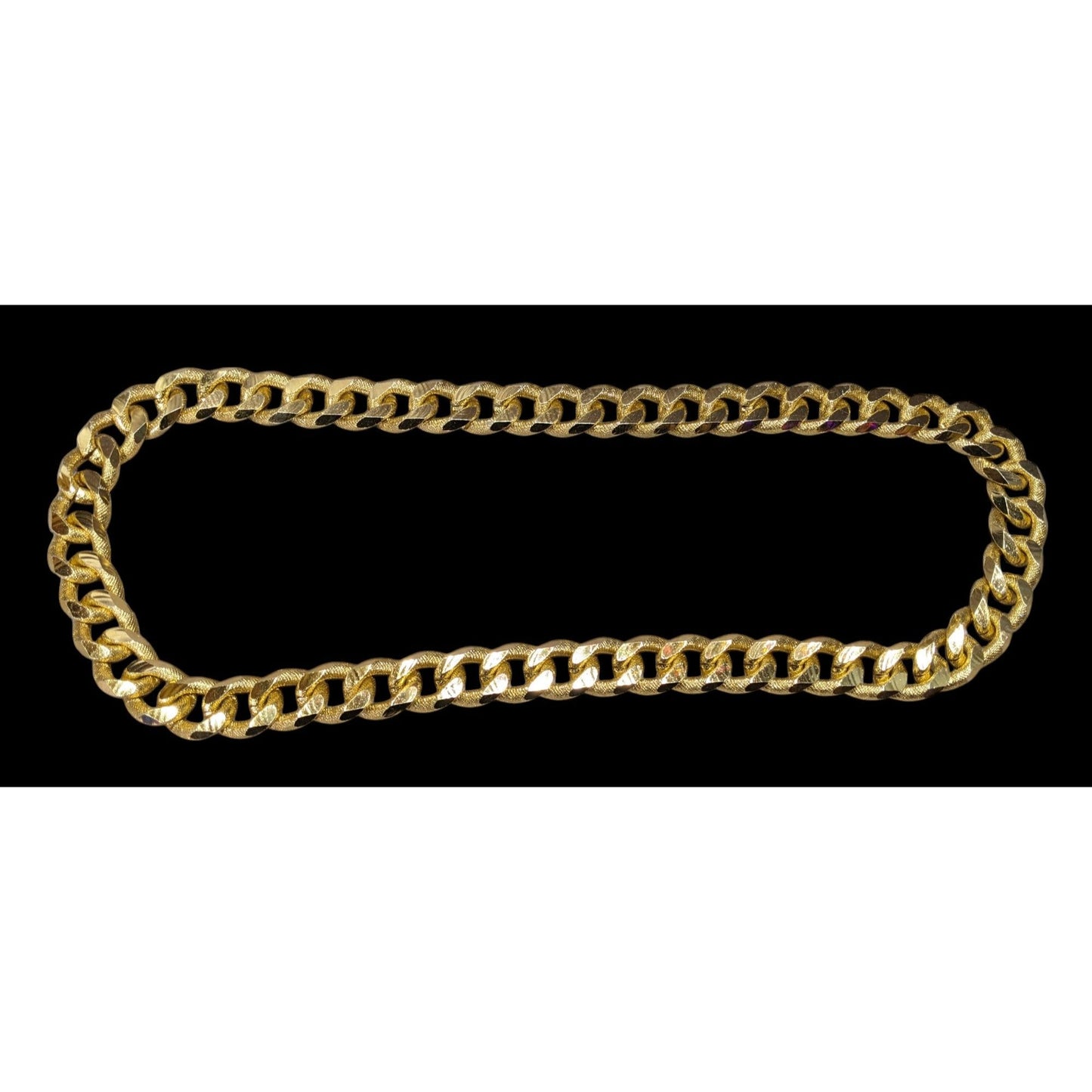Chunky Glam Bright Gold Tone Oversized Chain Necklace