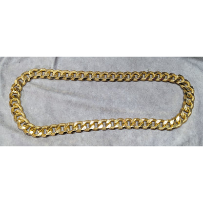 Chunky Glam Bright Gold Tone Oversized Chain Necklace