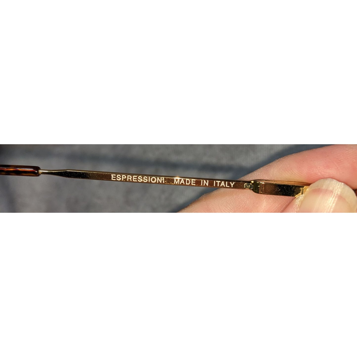 Espressioni Lady Flex Tortoise Shell Eyeglass Frames Gold Accents Made In Italy