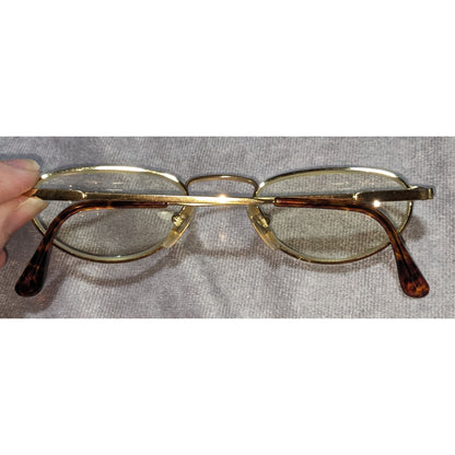 Espressioni Lady Flex Tortoise Shell Eyeglass Frames Gold Accents Made In Italy