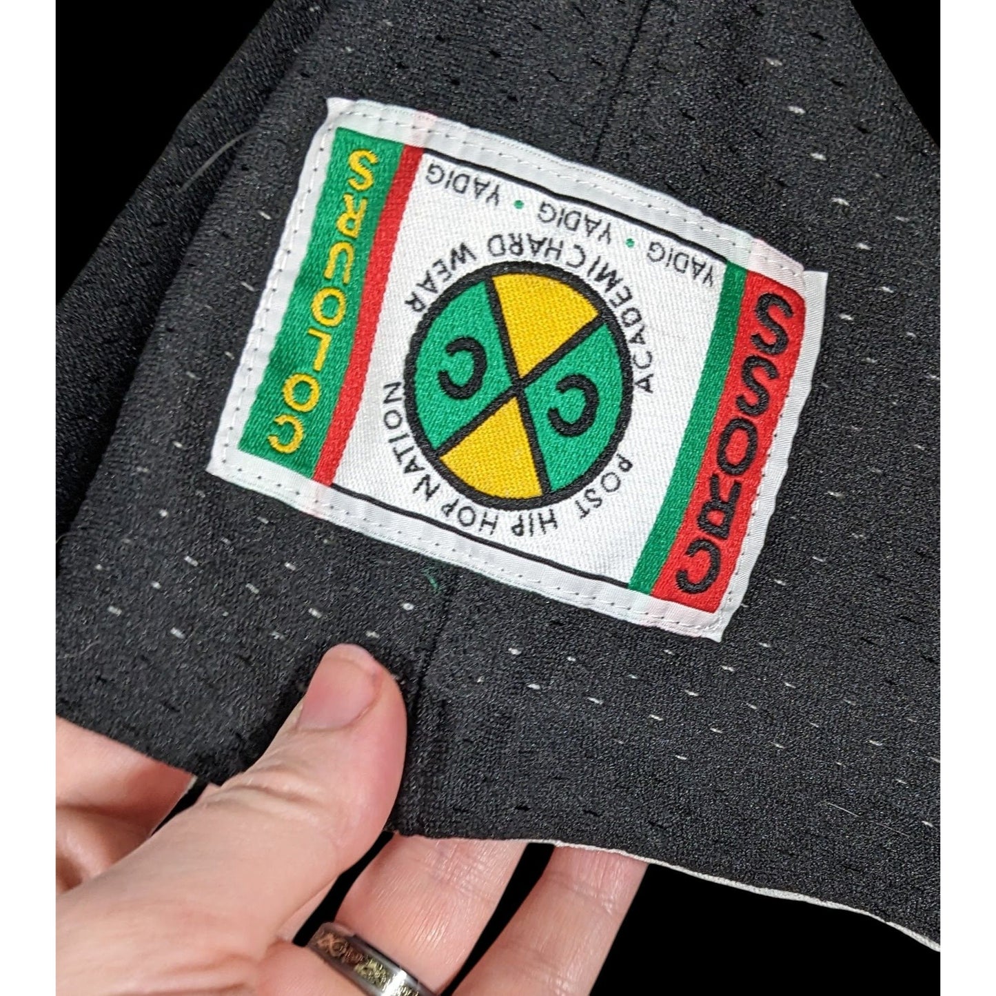Cross Colours Black Pride Patch Black And Grey Zip Up Hoodie Size XS