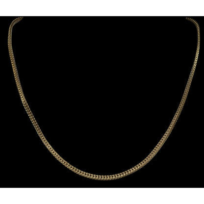 Vintage Hollow Wheat Chain Gold Tone With Lobster Clasp