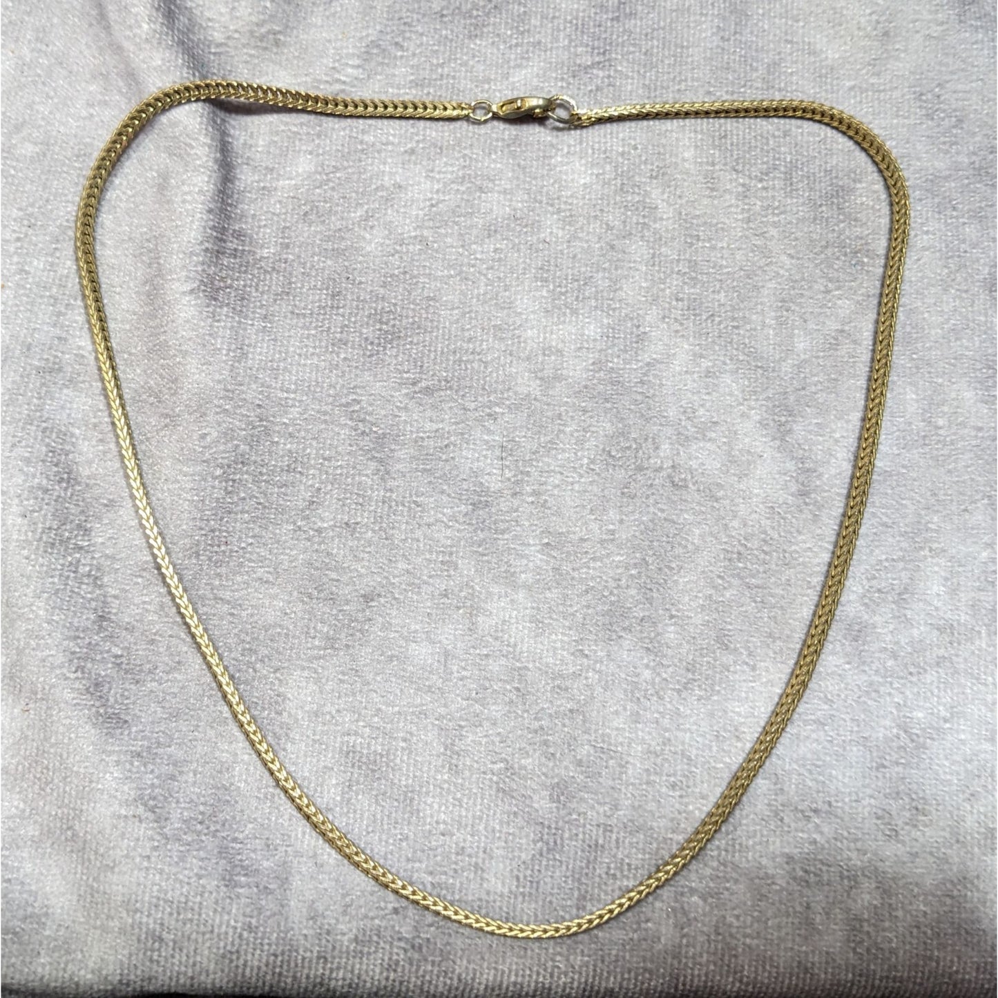 Vintage Hollow Wheat Chain Gold Tone With Lobster Clasp