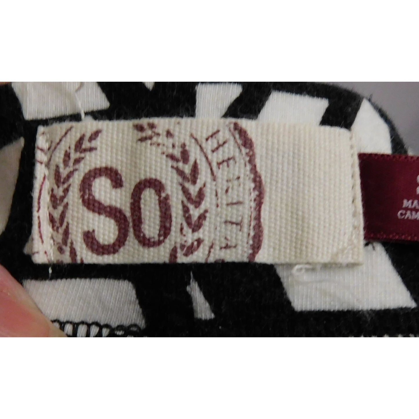 SO Black And White Abstract Skater Skirt