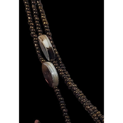 Bohemian Retro Multilayer Glass And Shell Beaded Necklace