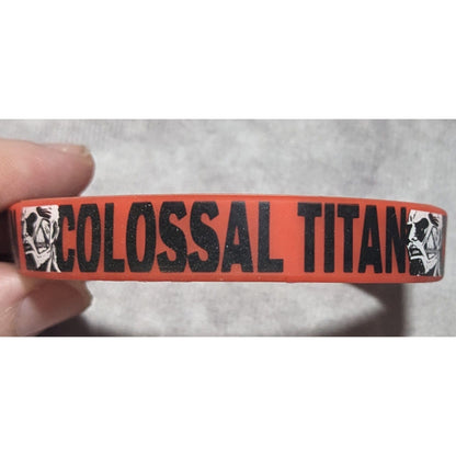 Anime Otaku Attack on Titan Colossal Titan Red Rubber Wristband Bracelet