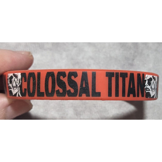 Anime Otaku Attack on Titan Colossal Titan Red Rubber Wristband Bracelet