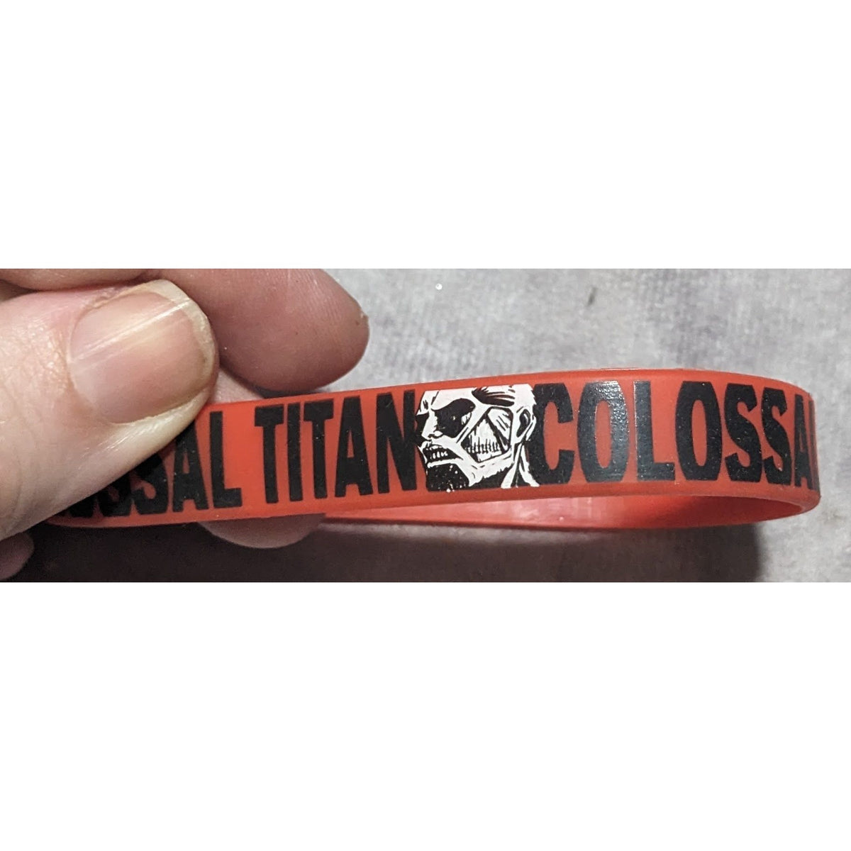 Anime Otaku Attack on Titan Colossal Titan Red Rubber Wristband Bracelet