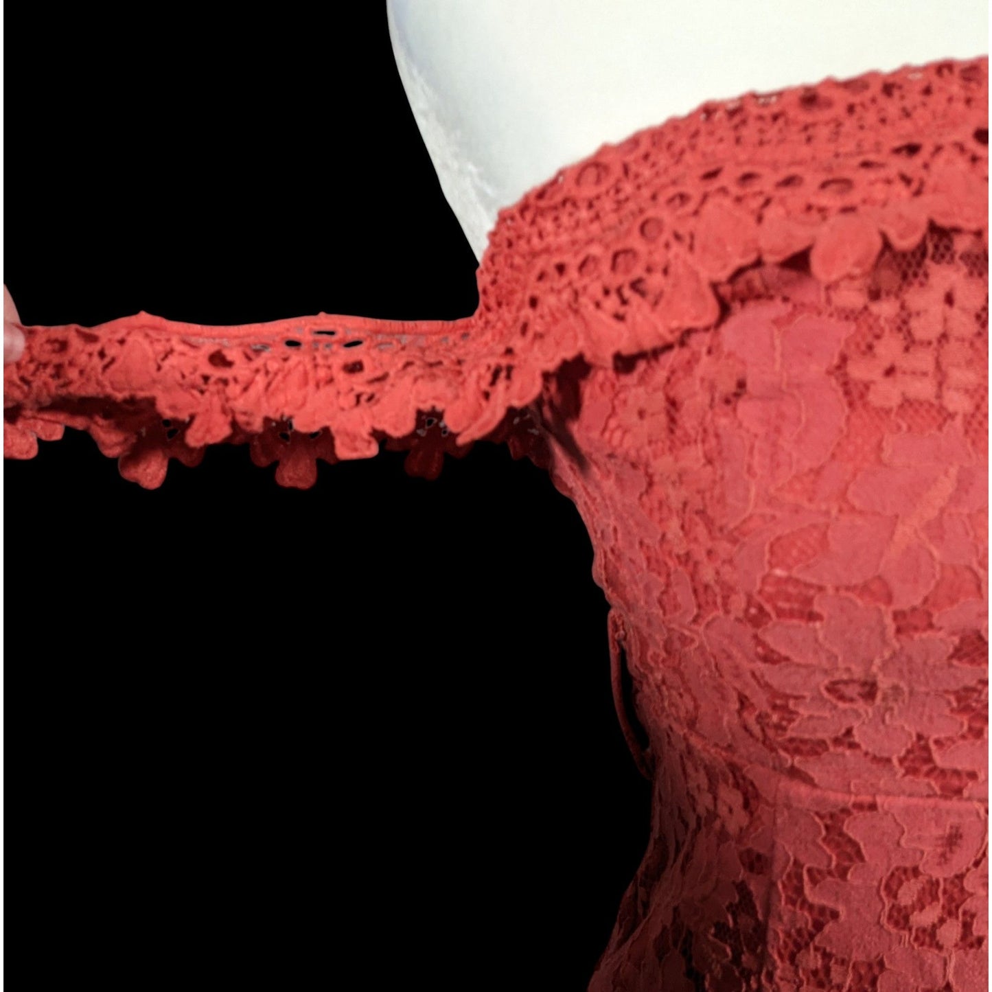 Love Triangle Coral Lace Cold Shoulder Floral Dress Size 10