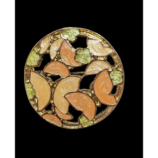 Vintage Fairycore Orange Enamel Butterfly Brooch