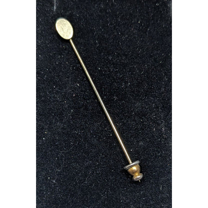 Vintage Minimalist Engravable Gold Tone Stick Pin