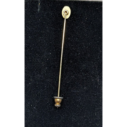 Vintage Minimalist Engravable Gold Tone Stick Pin