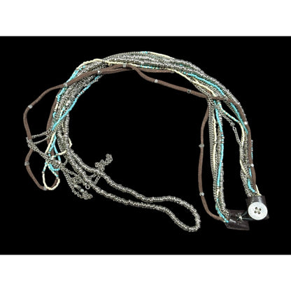 Jean Day Western Multilayer Bohemian Bead And Chain Necklace