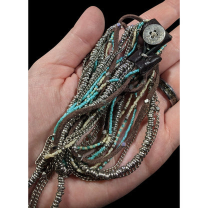 Jean Day Western Multilayer Bohemian Bead And Chain Necklace