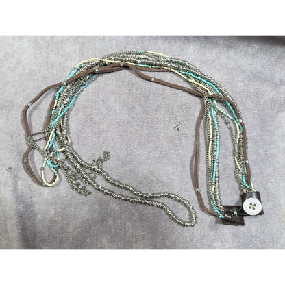 Jean Day Western Multilayer Bohemian Bead And Chain Necklace