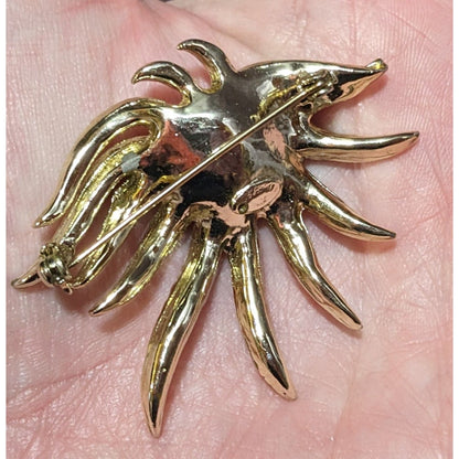 Vintage Celebrity NY Sea Anemone Seed Pearl Brooch