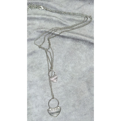 Multi Layer Tribal Shield Pendant Artisan Necklace Bohemian Statement Jewelry