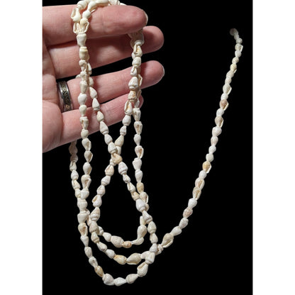 White And Cream Mini Shell Beaded Necklace