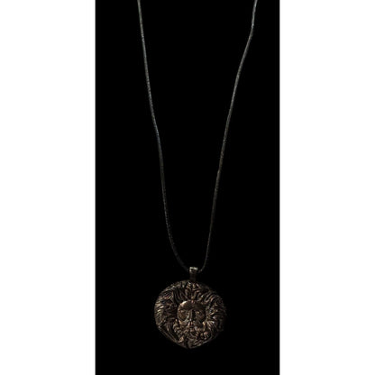 Vintage 90s Pagan Sun God Pendant Necklace Signed