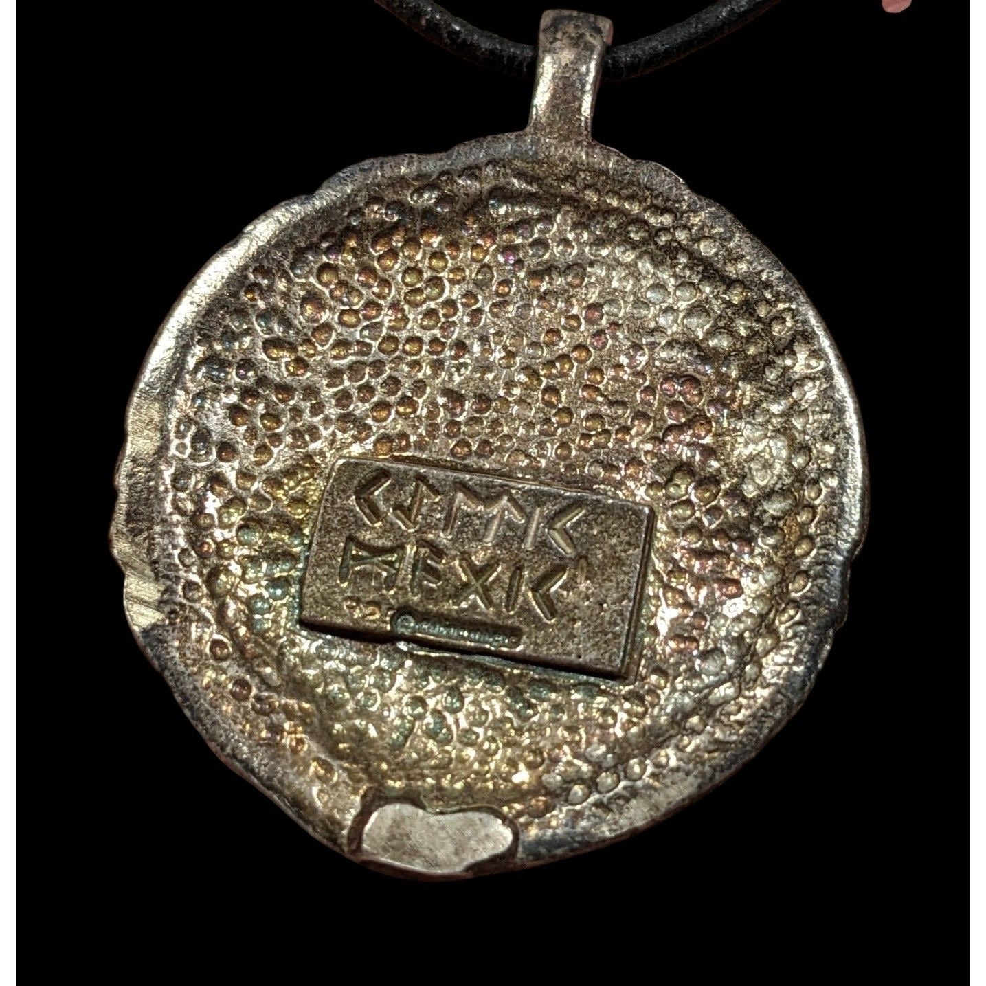 Vintage 90s Pagan Sun God Pendant Necklace Signed