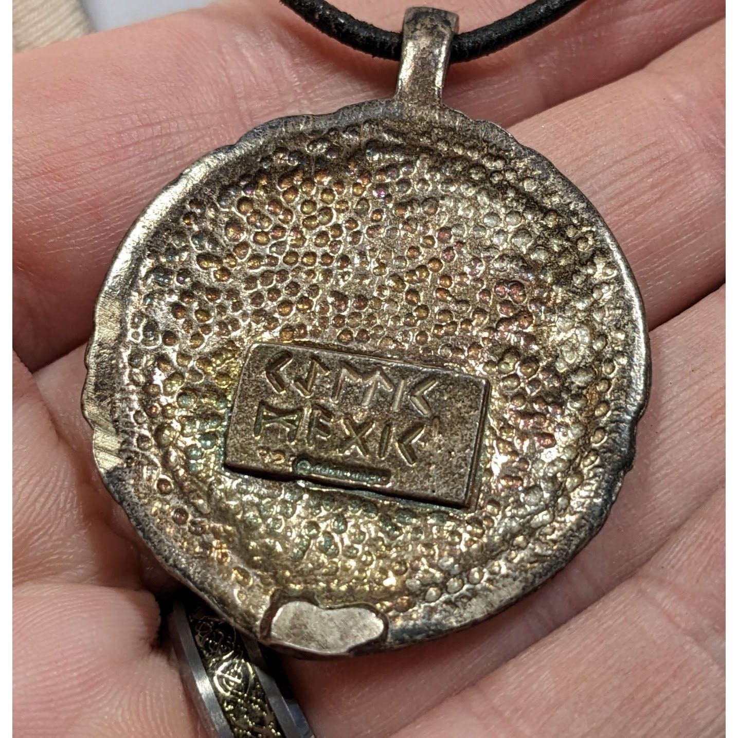 Vintage 90s Pagan Sun God Pendant Necklace Signed