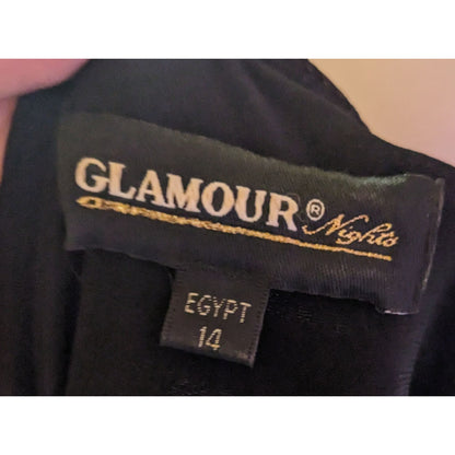 Vintage Glam Goth Glamour Nights Layered Chiffon Cocktail Dress With Rhinestone Accents