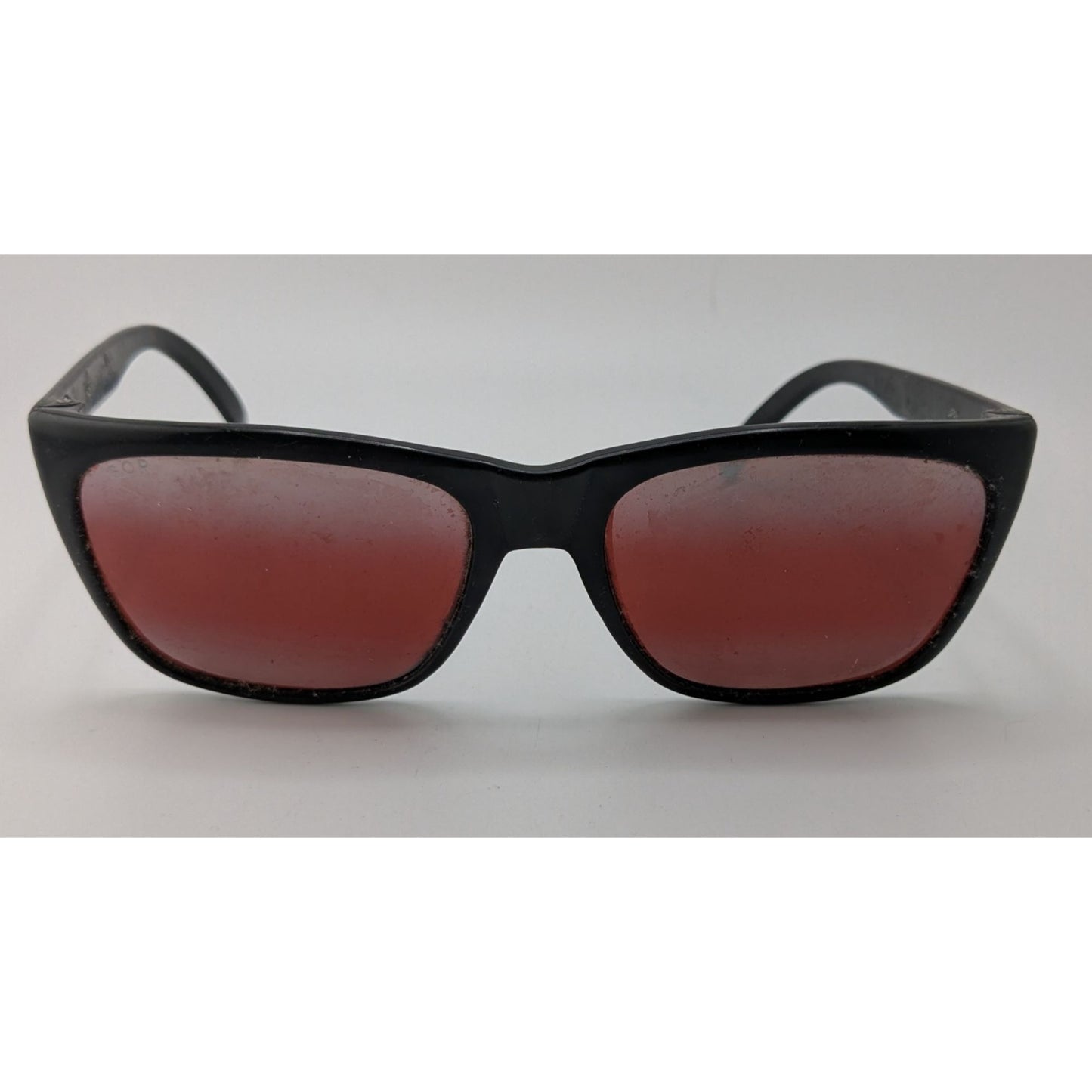 Vintage 80s Suncloud Sunglasses Made in Japan Black Red Geek Nerd Frames