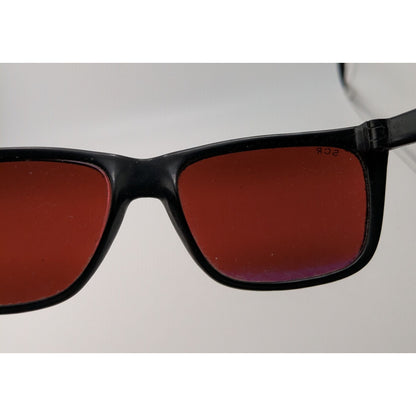 Vintage 80s Suncloud Sunglasses Made in Japan Black Red Geek Nerd Frames