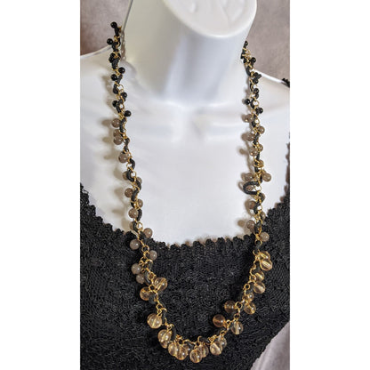 Vintage Coldwater Creek Grey Beaded Necklace